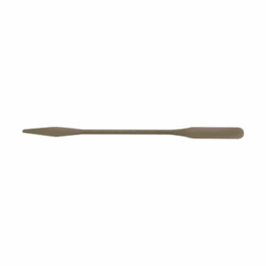 Micro Spatula, brown PTFE coated tapered and radius flat ends