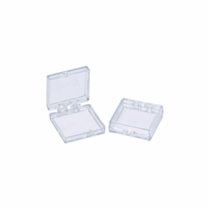 Square, Polystyrene Boxes with Hinges 2,5 x 2,5 x 0,64cm