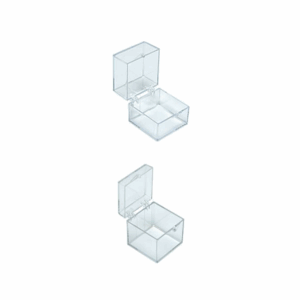 Square, Polystyrene Boxes with Hinges 3,2 x 3,2 x 3,2cm