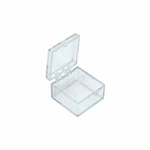 Square, Polystyrene Boxes with Hinges 2,5 x 2,5 x 1,6cm