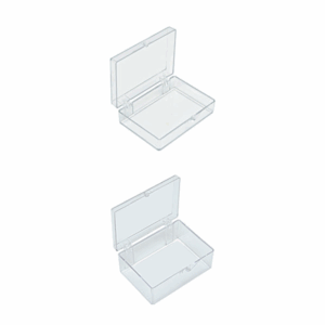 Square, Polystyrene Boxes with Hinges 5,1 x 7,3cm