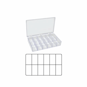 Clear Styrene Boxes with Three Hinges , 4.3 x 7.8 x 4cm
