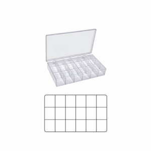 Clear Styrene Boxes with Three Hinges, 4.3 x 5.1 x 4cm)