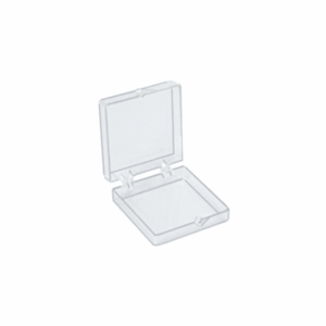 Square, Polystyrene Boxes with Hinges 4,1 x 4,1 x 1,9cm