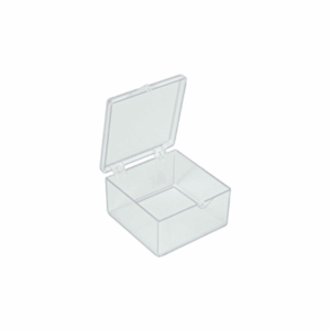 Square, Polystyrene Boxes with Hinges 5,1 x 5,1 x 2,8cm