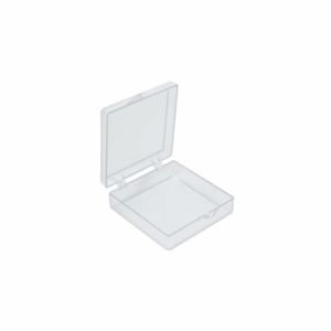 Square, Polystyrene Boxes with Hinges 6,5 x 6,5 x 1,9cm