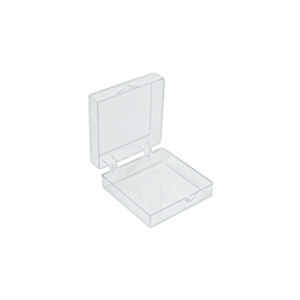 Square, Polystyrene Boxes with Hinges 6,5 x 6,5 x 2,5cm