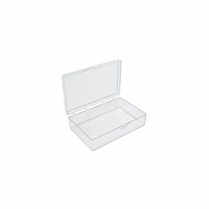 Small, Flat, Polystyrene Boxes with Hinges, 13.0 x 7.9 x 3.3cm