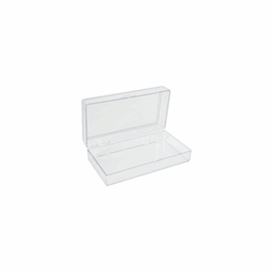 Small, Flat, Polystyrene Boxes with Hinges,17.1 x 8.9 x 4.5cm