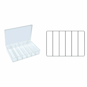 Clear Styrene Boxes with Three Hinges, large, 5.2 x 21.6 x 5.4cm