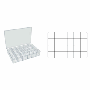 Clear Styrene Boxes with Three Hinges, large, 5.2 x 5.2 x 5.4cm