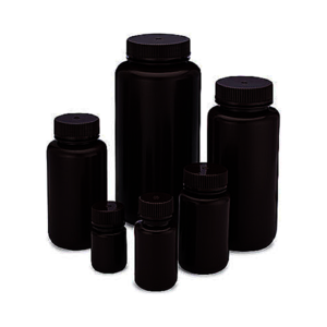 Wide Mouth Bottles, Amber (HDPE)