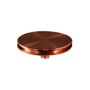 Copper, grooved edge, 25.4mm, 6mm pin