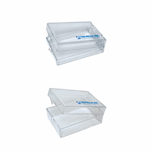 Small, Flat, Polystyrene Boxes with Hinges, 8.9 x 6.5 x 3.5cm