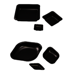 Antistatic Weighing Dishes, Black