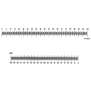 Combined Metric/Inch Stage Micrometer for Transmitted Light