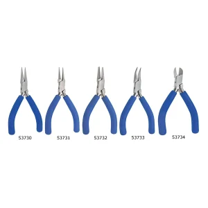 Set of Five Precision Pliers and Side Cutter