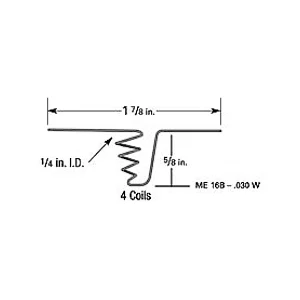 Single Strand Tungsten Wire Basket, 4 coils, 16 x 6,35mm