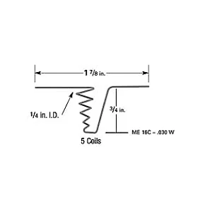 Single Strand Tungsten Wire Basket, 5 coils, 19 x 6,35mm