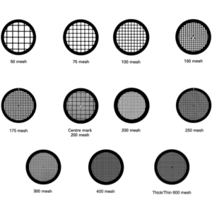 Square mesh TEM support grids