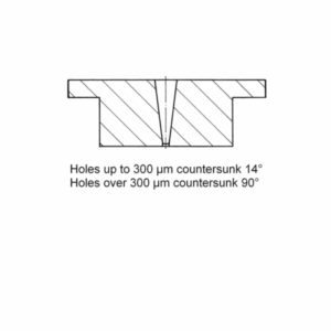 Top Hat Apertures Platinum 3mm dia